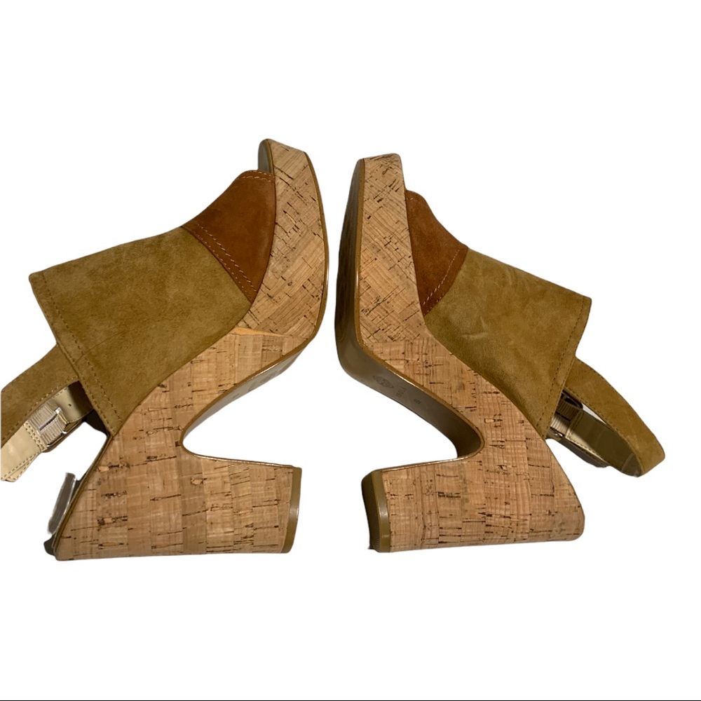 Isola cork leather heels size 8.5 - Picture 6 of 8